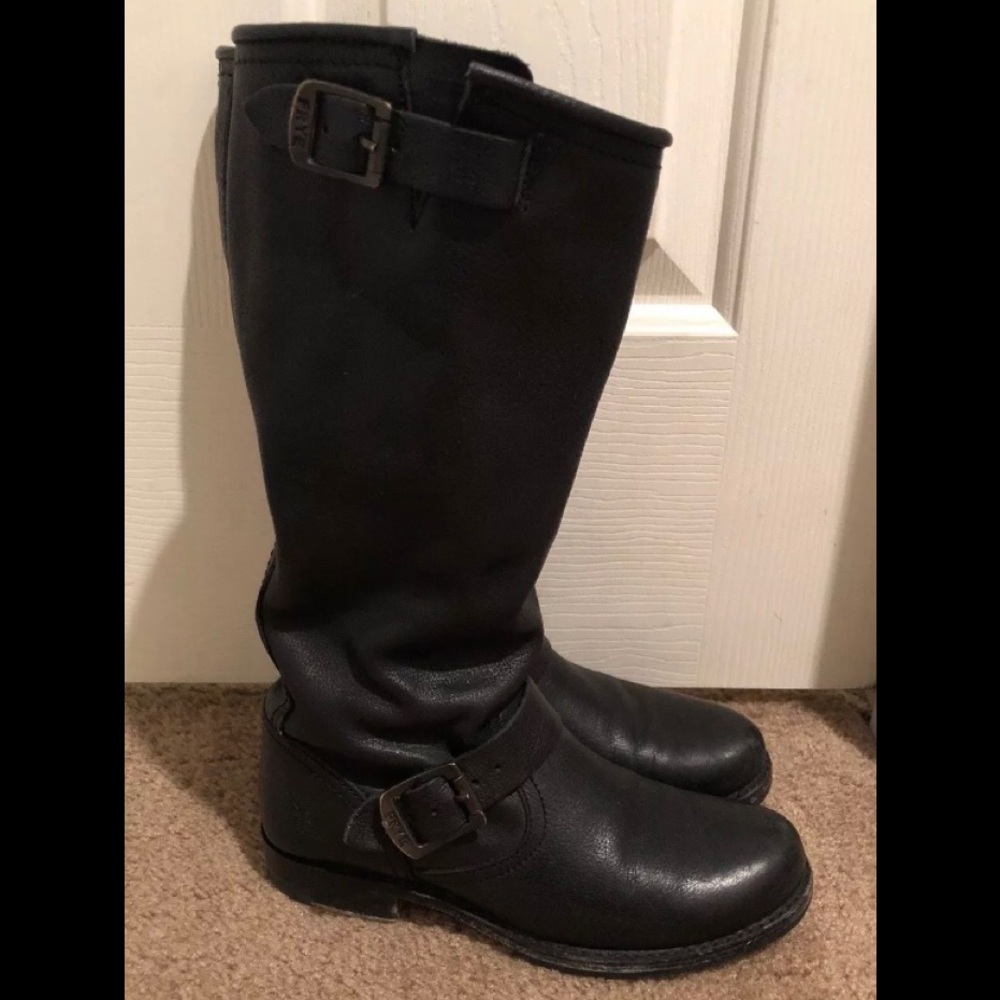 Frye Black Veronica Slouch Boots